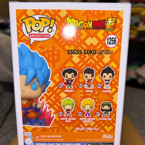 Funko Pop SSGSS Goku (Kaio-Ken Times Twenty) BoxLunch Exclusive GITD #1256 - Picture 3 of 6